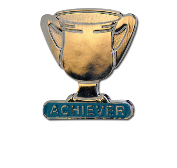 Achiever Trophies - Silver Trophy Badge