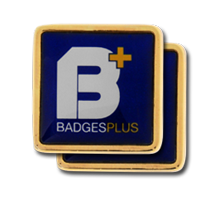 Personalised Square Gold Badge 18mm