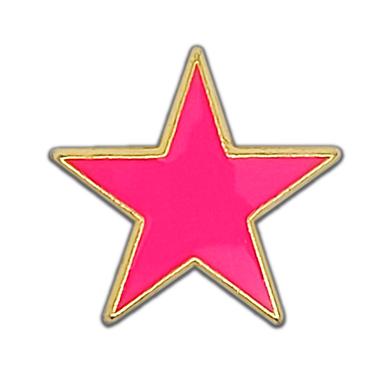 Small Neon Enamelled Star Badge