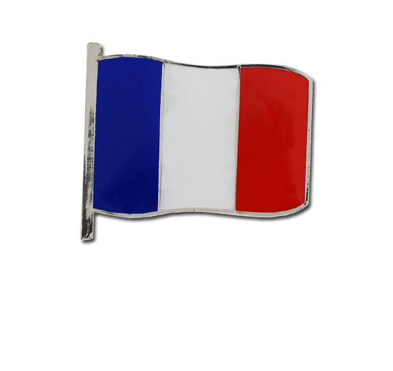 France Large Flag Badge